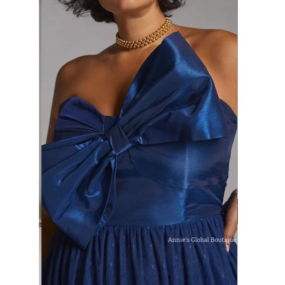RARE NWT ANTHROPOLOGIE HUTCH Tulle Bow-Tie Midi Dress. - Picture 8 of 16